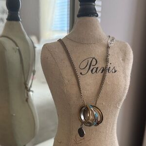 Lucky Brand Gold and Silver Ring Pendant Necklaces